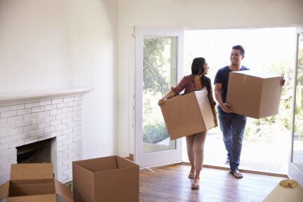 image of young couple buying property